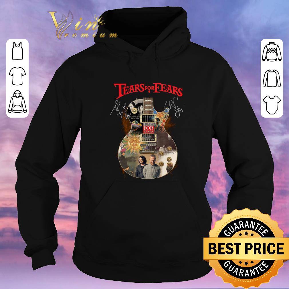 Nice Signatures Tears for Fears guitar shirt 4 - Nice Signatures Tears for Fears guitar shirt
