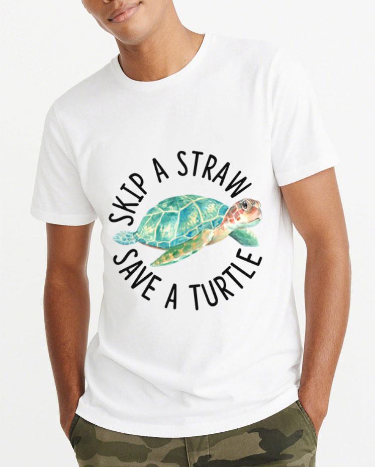 Nice Skip A Straw Save A Turtle Watercolor Sea Turtle shirt 4 - Nice Skip A Straw Save A Turtle Watercolor Sea Turtle shirt