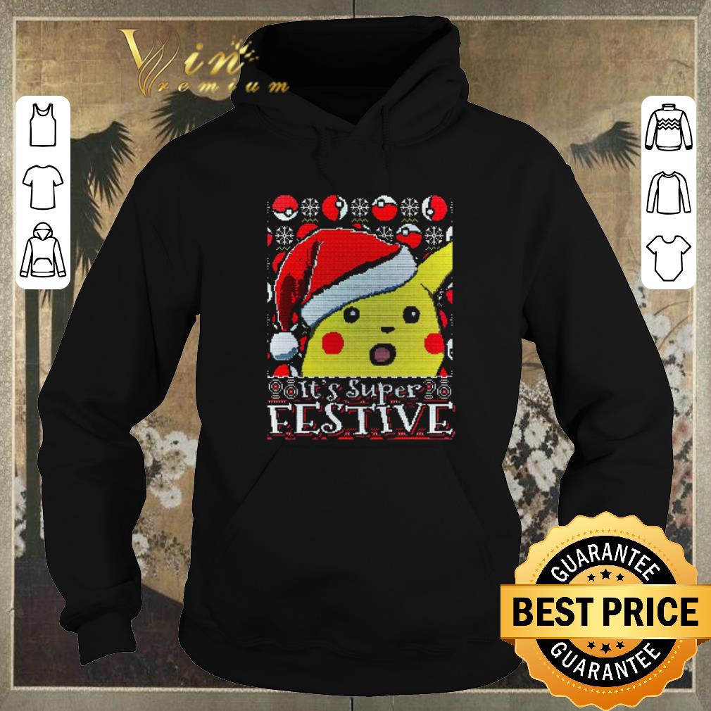 Nice Ugly Christmas Santa Pikachu It's Super Festive sweater Nice Ugly Christmas Santa Pikachu It s Super Festive sweater 4 - Nice Ugly Christmas Santa Pikachu It's Super Festive sweater