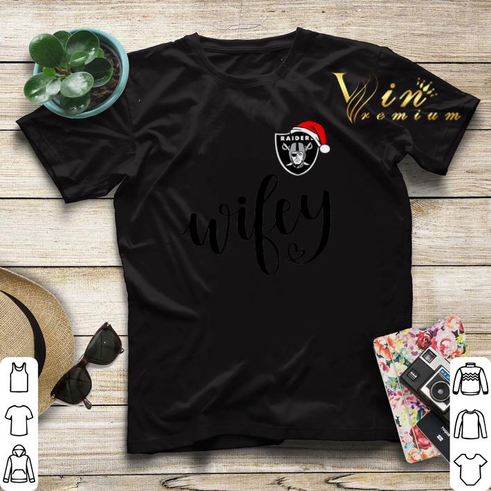 Oakland Raider Santa hat Wifey Christmas shirt sweater 4 - Oakland Raider Santa hat Wifey Christmas shirt sweater