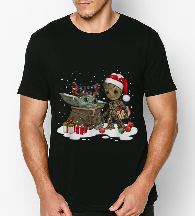 Official Baby Yoda And Groot Santa Christmas shirt 4 - Official Baby Yoda And Groot Santa Christmas shirt