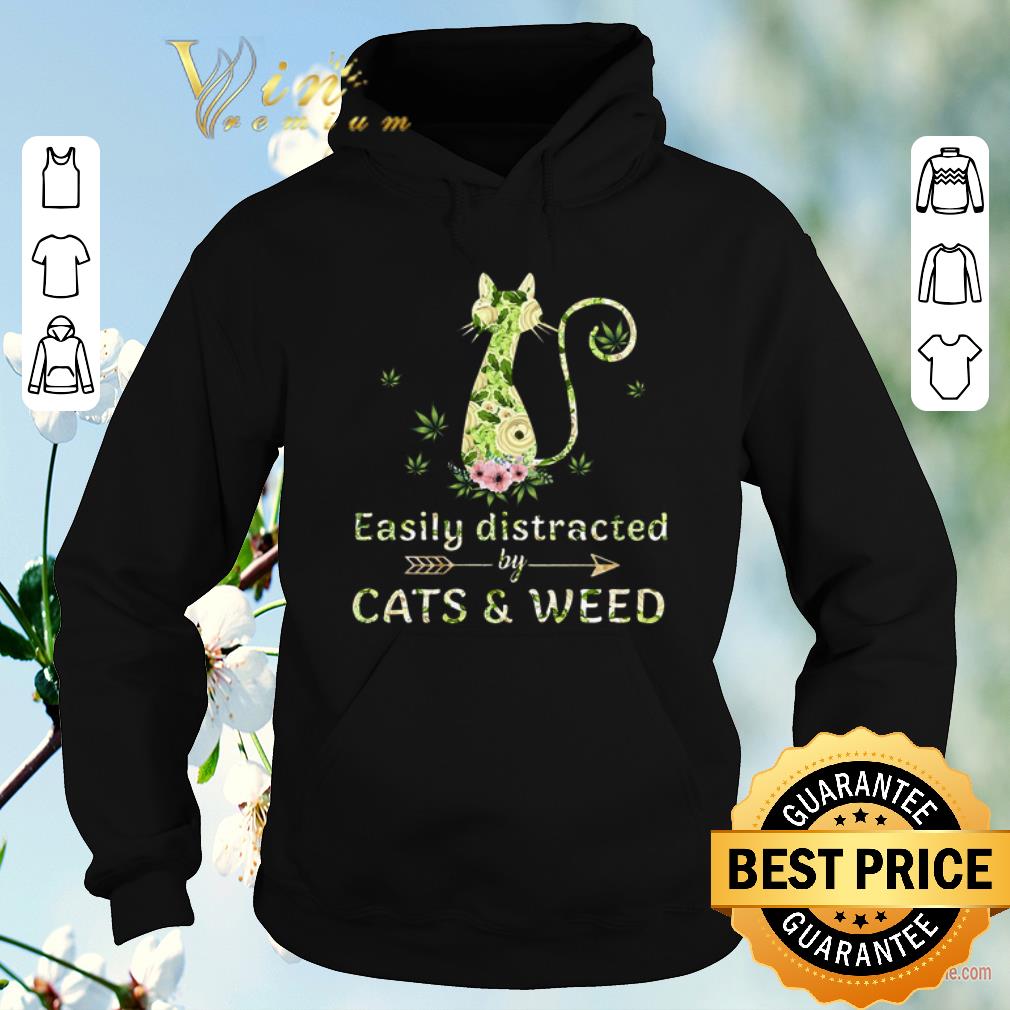 Official Easily distracted by cats & weed cannabis shirt sweater Official Easily distracted by cats weed cannabis shirt sweater 4 - Official Easily distracted by cats & weed cannabis shirt sweater