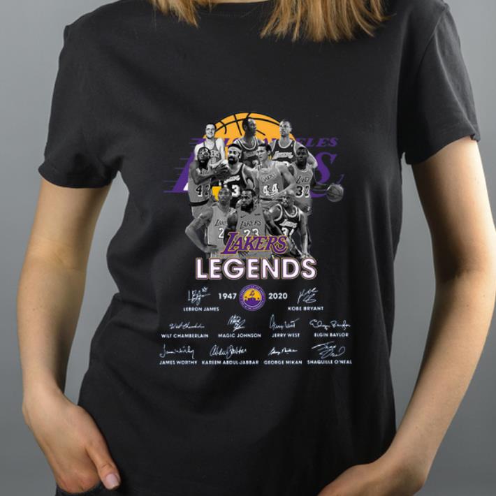 Official Los Angeles Lakers Legends signatures 1947 2020 shirt 4 - Official Los Angeles Lakers Legends signatures 1947 2020 shirt