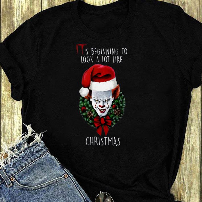 Official Pennywise It s beginning to look alot like christmas shirt 4 - Official Pennywise It’s beginning to look alot like christmas shirt