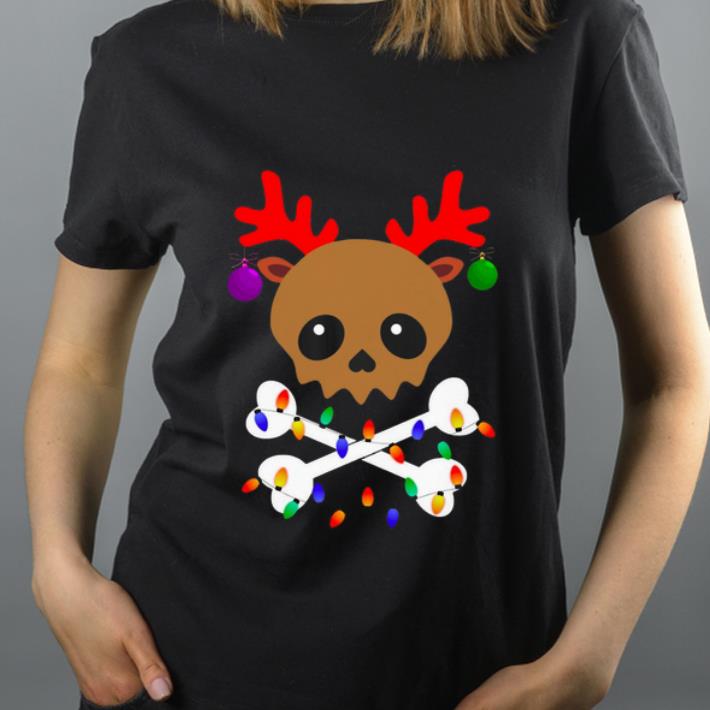 Official Santa Skull Reindeer light christmas shirt 4 - Official Santa Skull Reindeer light christmas shirt