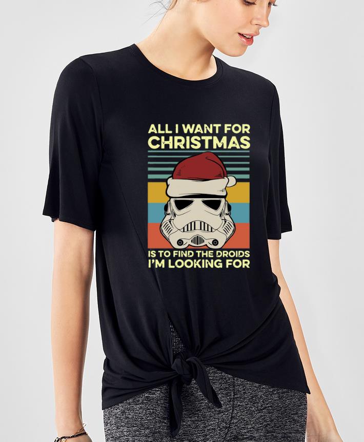Official Santa Stormtrooper all I want for christmas is to find the droids I m looking for vintage shirt 4 - Official Santa Stormtrooper all I want for christmas is to find the droids I’m looking for vintage shirt