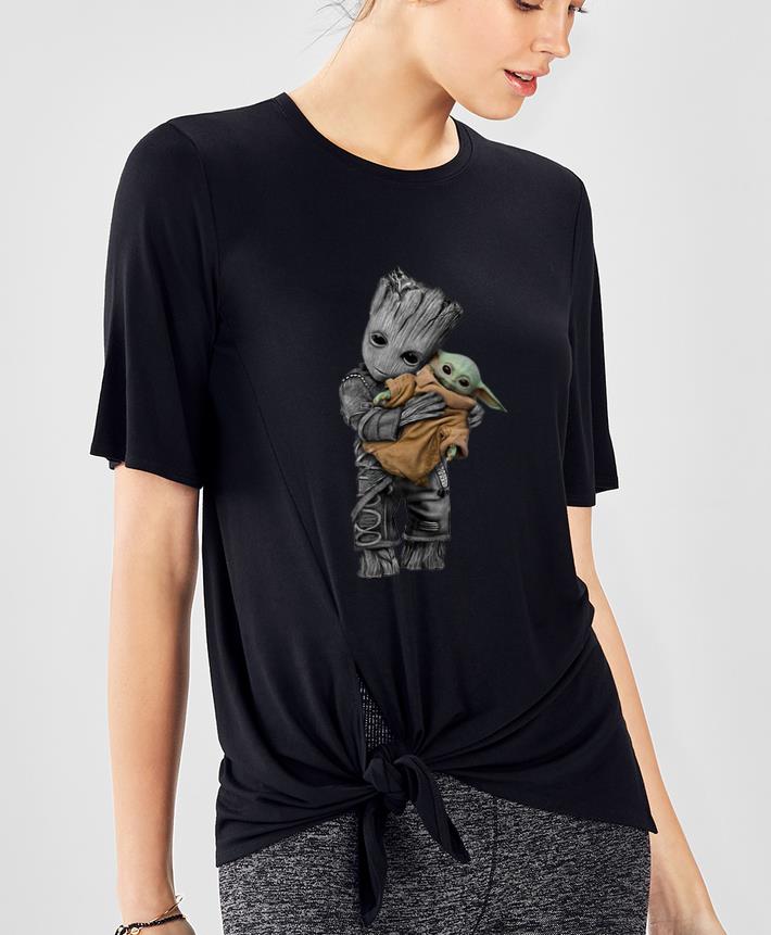 Original Baby Groot Hug Baby Yoda shirt 4 - Original Baby Groot Hug Baby Yoda shirt