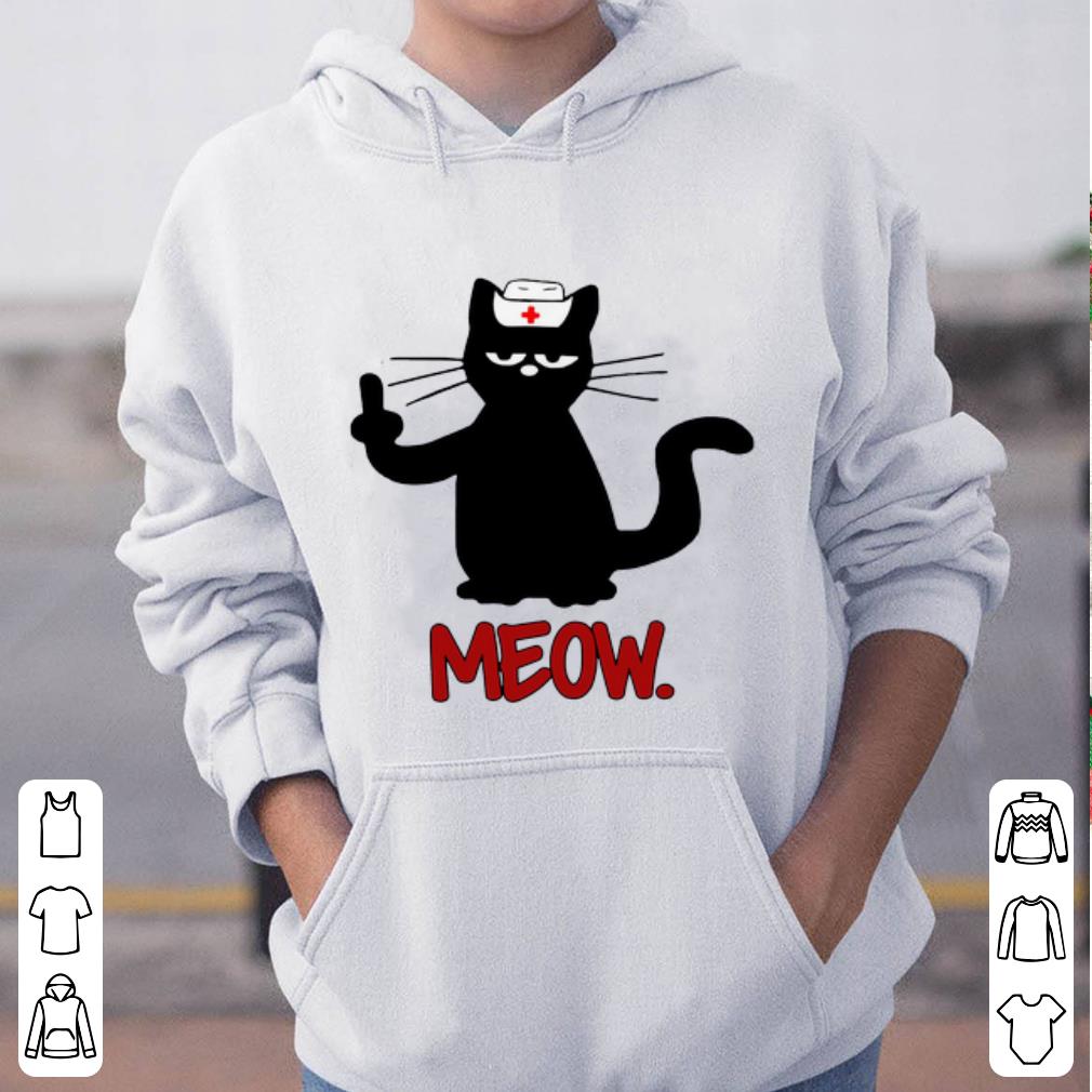 Original Black Cat Nurse Meow shirt 4 - Original Black Cat Nurse Meow shirt