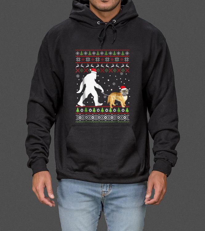 Original Brussels Griffon Walk Bigfoot Ugly Christmas sweater 4 - Original Brussels Griffon Walk Bigfoot Ugly Christmas sweater
