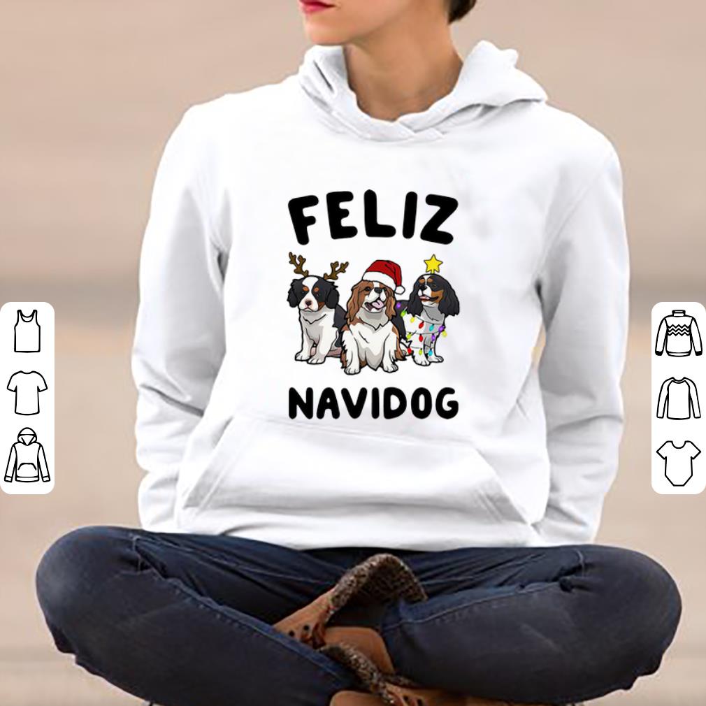Original Cavalier King Charles Spaniel Feliz Navidog Christmas shirt 4 - Original Cavalier King Charles Spaniel Feliz Navidog Christmas shirt