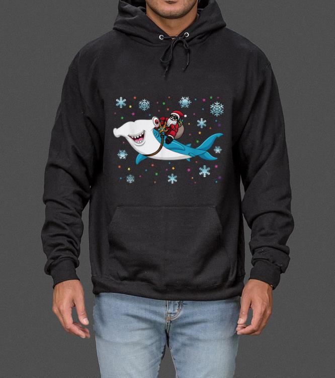 Original Santa Riding Hammerhead Shark Adorable Kids Boys Christmas sweater 4 - Original Santa Riding Hammerhead Shark Adorable Kids Boys Christmas sweater