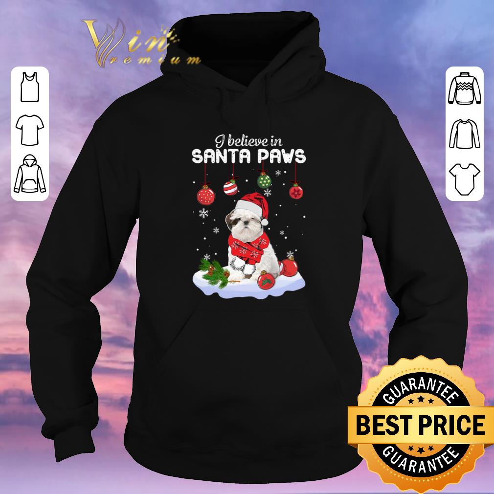 Original Shih Tzu i believe in Santa paws Christmas shirt 4 - Original Shih Tzu i believe in Santa paws Christmas shirt