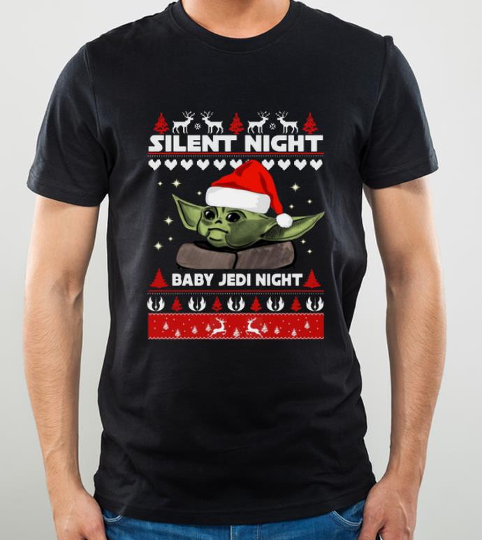 Original Silent Night baby Jedi Knight ugly christmas Baby Yoda shirt 4 - Original Silent Night baby Jedi Knight ugly christmas Baby Yoda shirt