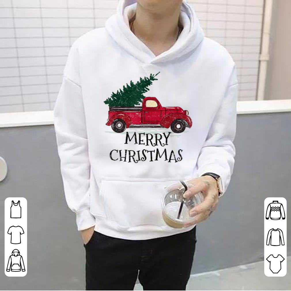 Original Vintage Red Truck With Merry Christmas Tree sweater 4 - Original Vintage Red Truck With Merry Christmas Tree sweater