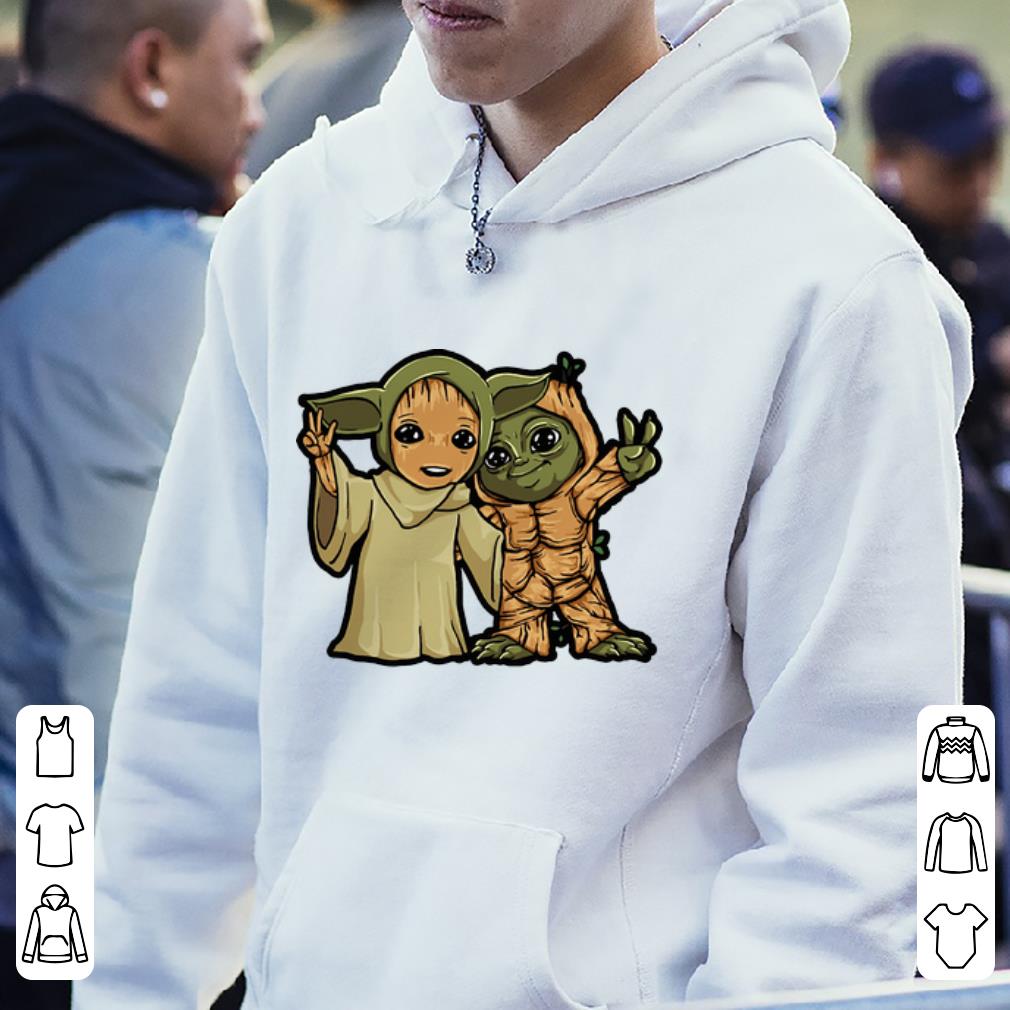 Premium Baby Yoda And Baby Groot shirt 4 - Premium Baby Yoda And Baby Groot shirt