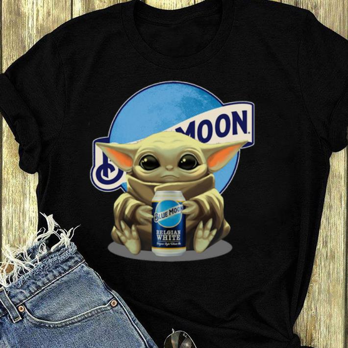 Premium Baby Yoda Hug Blue Moon Beer shirt 4 - Premium Baby Yoda Hug Blue Moon Beer shirt