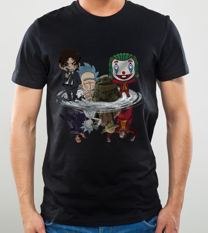 Premium Baby Yoda John Wick Rick Sanchez And Joker Water Reflection shirt 4 - Premium Baby Yoda John Wick Rick Sanchez And Joker Water Reflection shirt