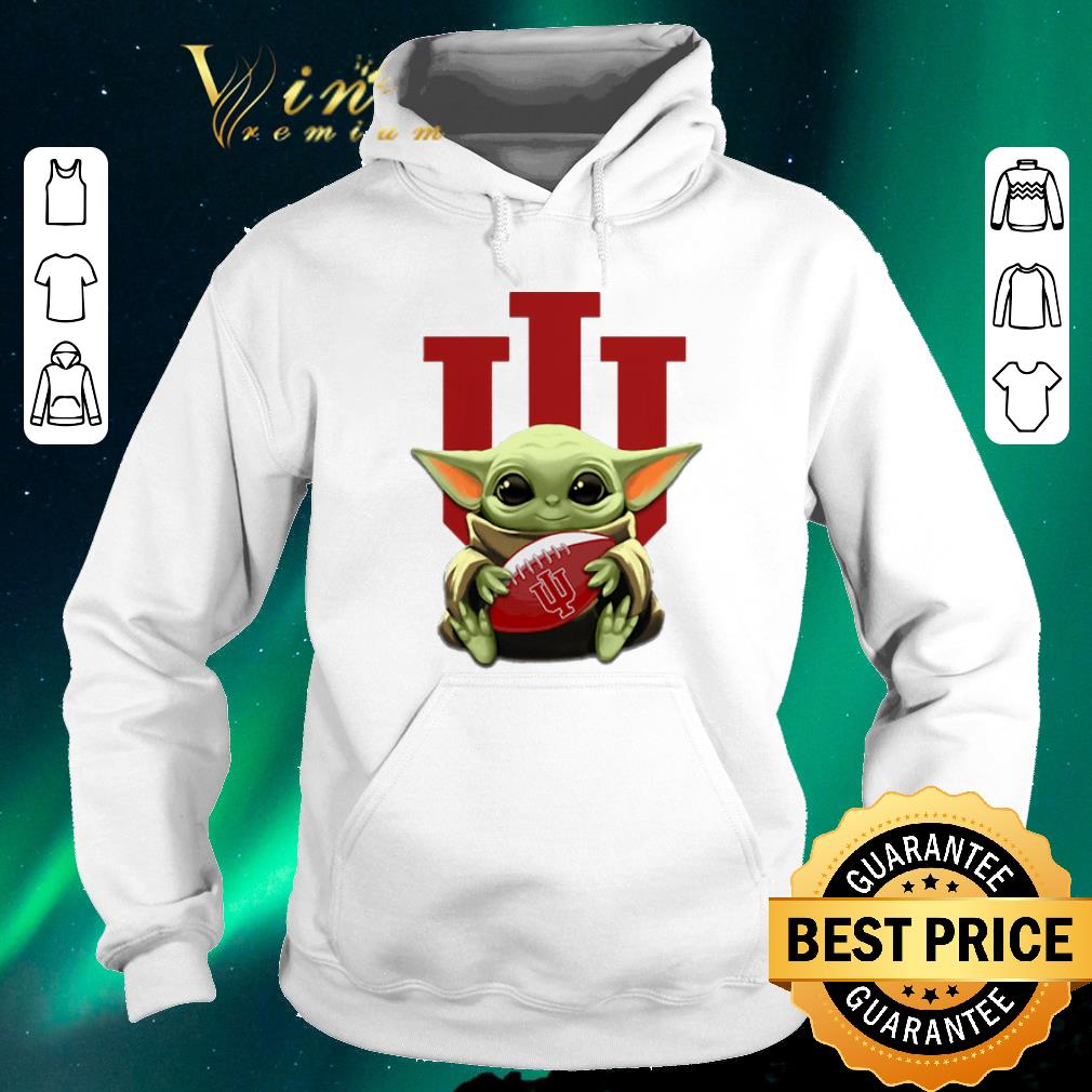 Premium Baby Yoda hug Indiana Hoosiers Star Wars shirt sweater 4 - Premium Baby Yoda hug Indiana Hoosiers Star Wars shirt sweater