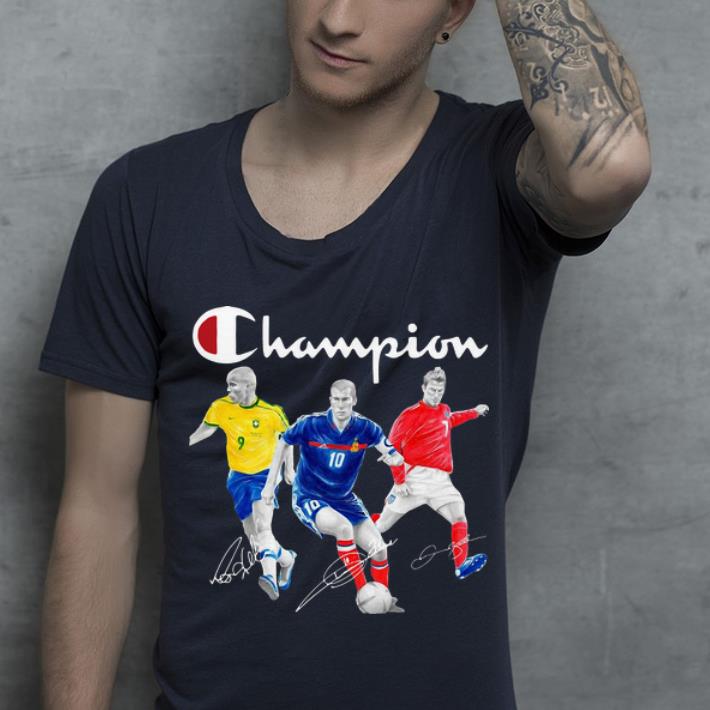 Premium Champion Ronaldo De Lima Zinédine Zidane David Beckham Signatures shirt 4 - Premium Champion Ronaldo De Lima Zinédine Zidane David Beckham Signatures shirt