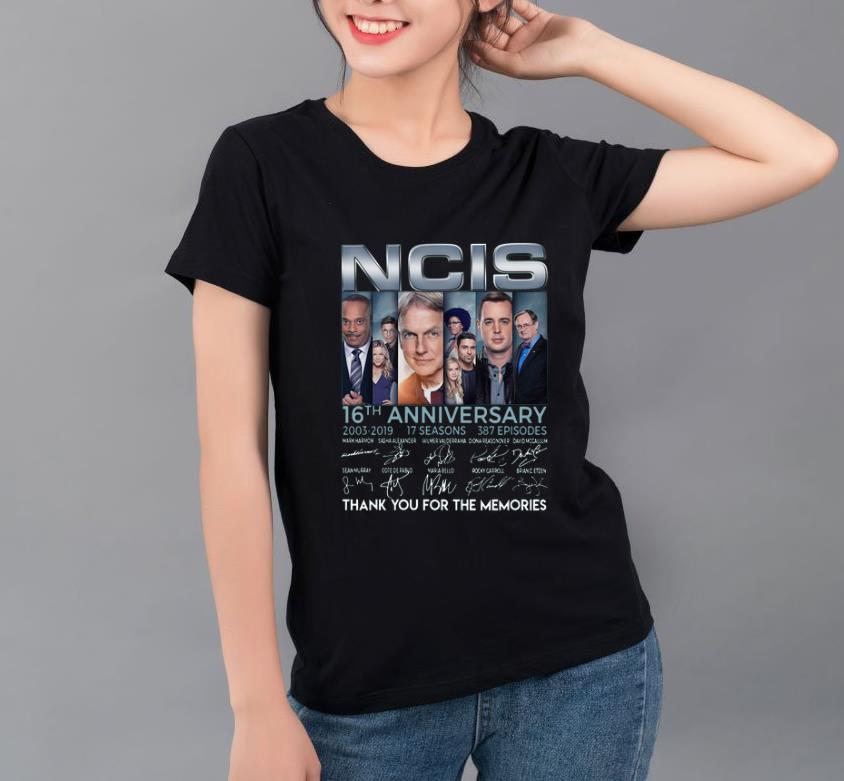 Premium NCIS 16th Anniversary thank you for the memories signature shirt 4 - Premium NCIS 16th Anniversary thank you for the memories signature shirt