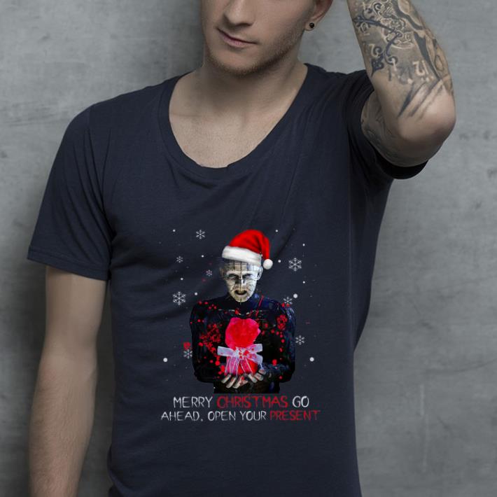 Premium Pinhead merry christmas go ahead open your present christmas shirt 4 - Premium Pinhead merry christmas go ahead open your present christmas shirt