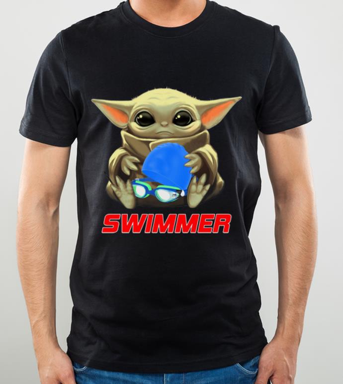 Premium Star Wars Baby Yoda Hug Swimmer shirt 4 - Premium Star Wars Baby Yoda Hug Swimmer shirt