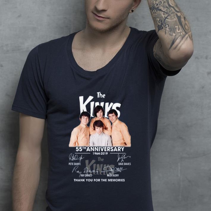 Premium The Kinks 55th anniversary 1964 2019 thank you for the memories signatures shirt 4 - Premium The Kinks 55th anniversary 1964 2019 thank you for the memories signatures shirt