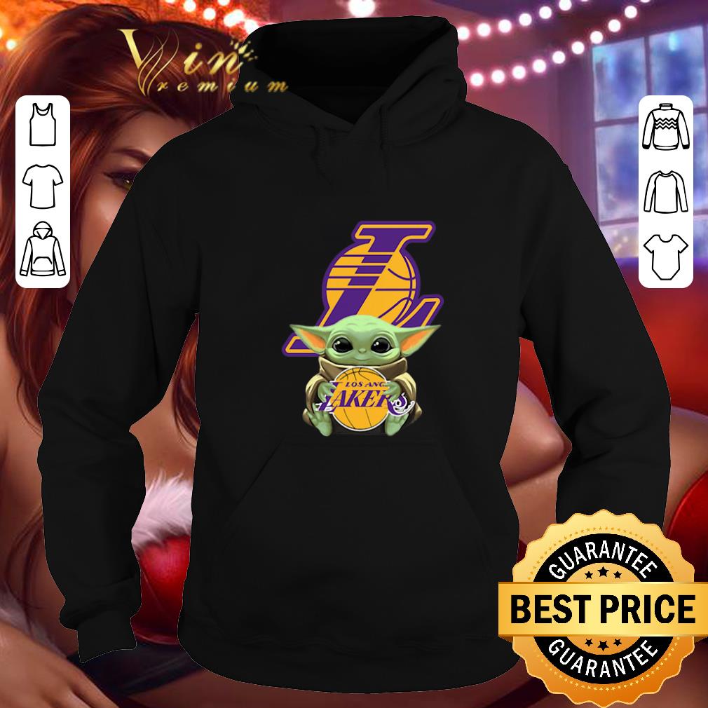 Pretty Baby Yoda hug Los Angeles Lakers Star Wars Mandalorian shirt 4 - Pretty Baby Yoda hug Los Angeles Lakers Star Wars Mandalorian shirt
