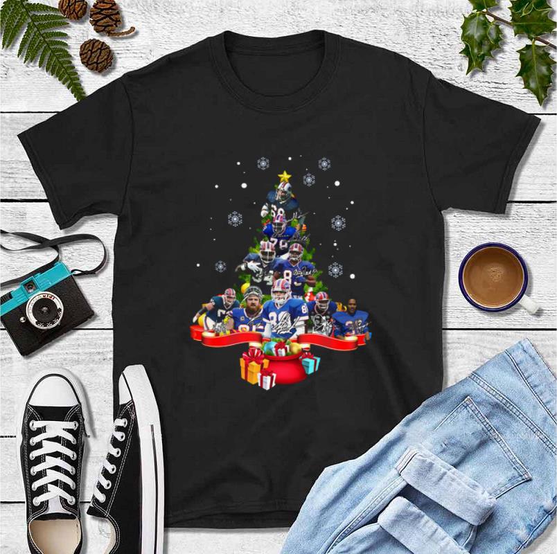 Pretty Buffalo Bills Players Christmas Tree signatures shirt 4 - Pretty Buffalo Bills Players Christmas Tree signatures shirt