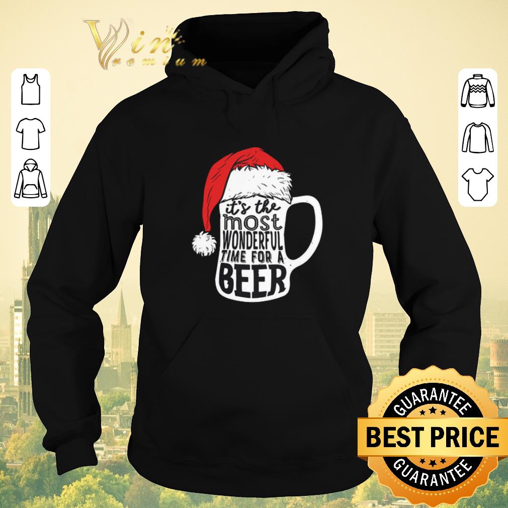 Pretty Christmas It s The Most Wonderful Time For A Beer Santa hat shirt 4 - Pretty Christmas It's The Most Wonderful Time For A Beer Santa hat shirt
