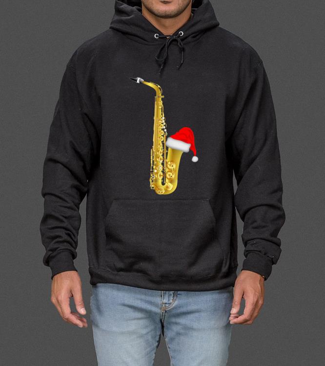 Pretty Christmas Musical Santa Hat Saxophone design design sweater 4 - Pretty Christmas Musical Santa Hat Saxophone design design sweater