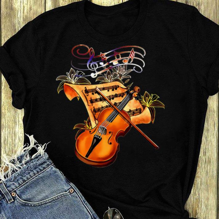 Pretty Gold Flower Violin Musically Music Lovers shirt 4 - Pretty Gold Flower Violin Musically Music Lovers shirt