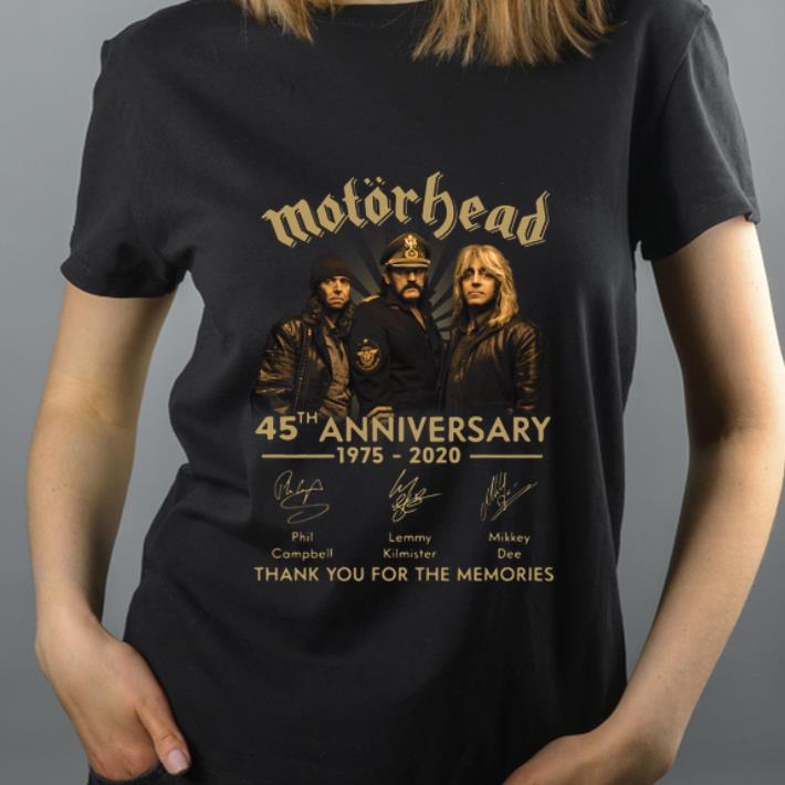 Pretty Motorhead 45th anniversary 1975 2020 signatures thank you for the memories shirt 4 - Pretty Motorhead 45th anniversary 1975-2020 signatures thank you for the memories shirt