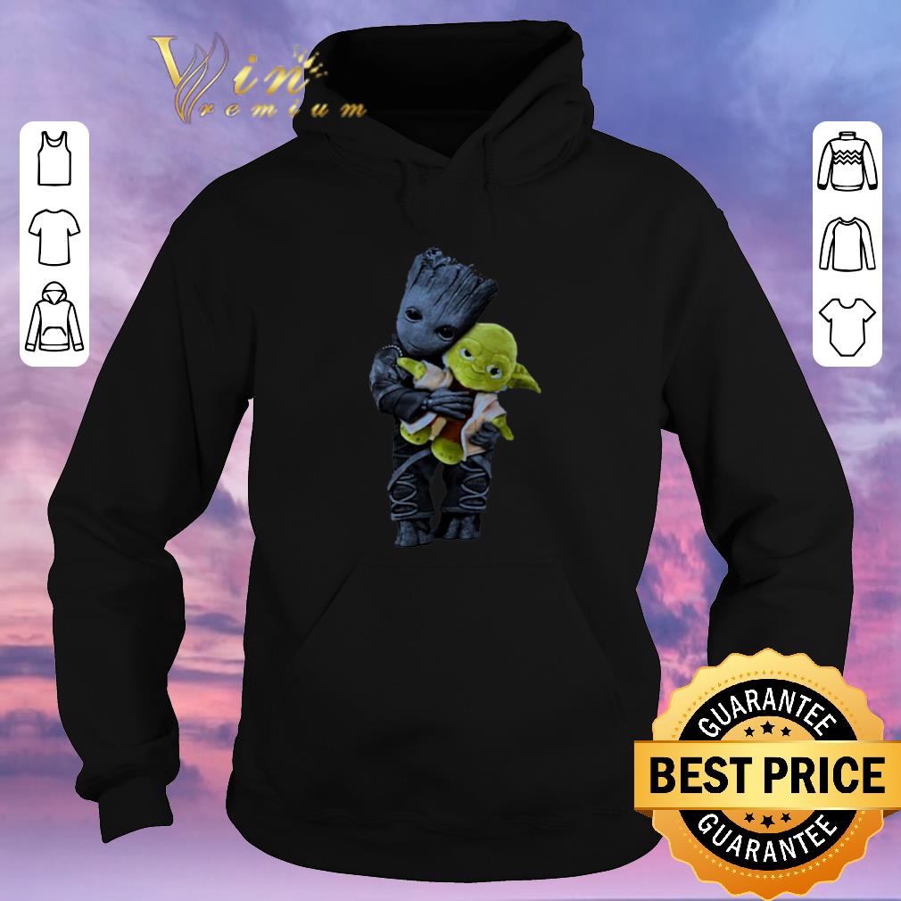 Pretty Star Wars Baby Groot Hugging Yoda shirt 4 - Pretty Star Wars Baby Groot Hugging Yoda shirt