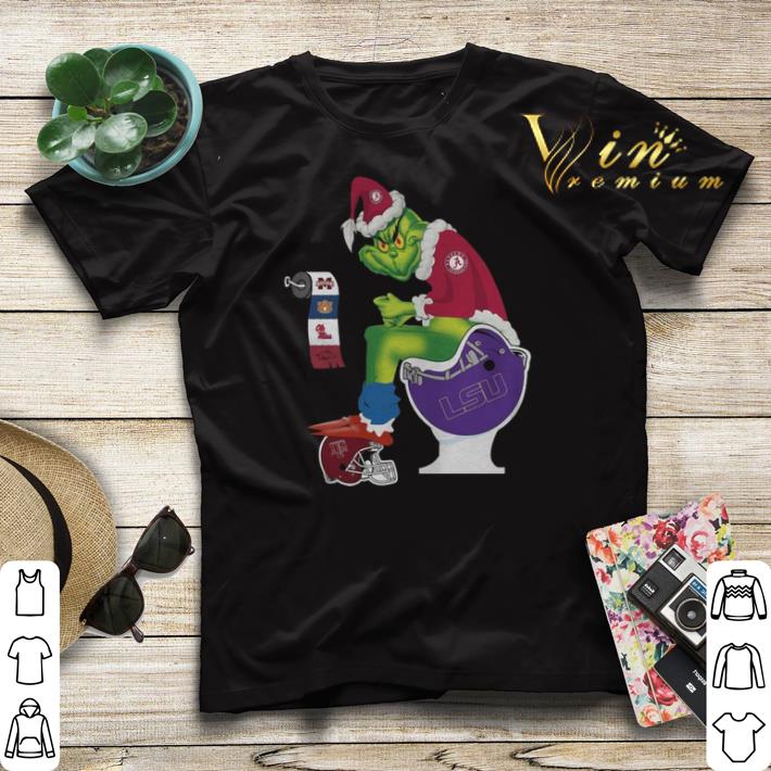 Santa Grinch Alabama Crimson Tide LSU Tigers toilet A M Aggies shirt sweater 4 - Santa Grinch Alabama Crimson Tide LSU Tigers toilet A&M Aggies shirt sweater
