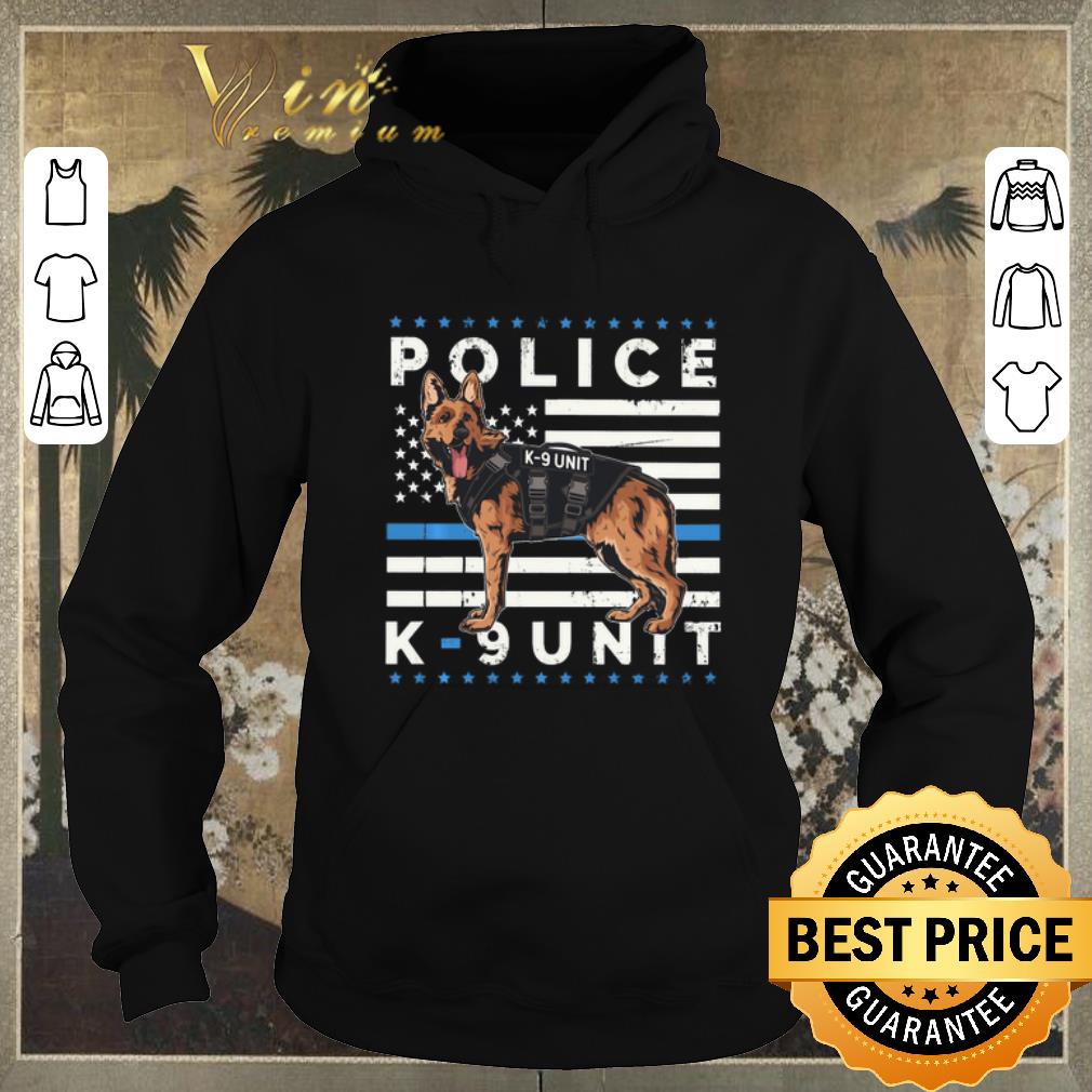 Top American Flag German Shepherd K 9 Unit Police Thin Blue Line shirt 4 - Top American Flag German Shepherd K-9 Unit Police Thin Blue Line shirt