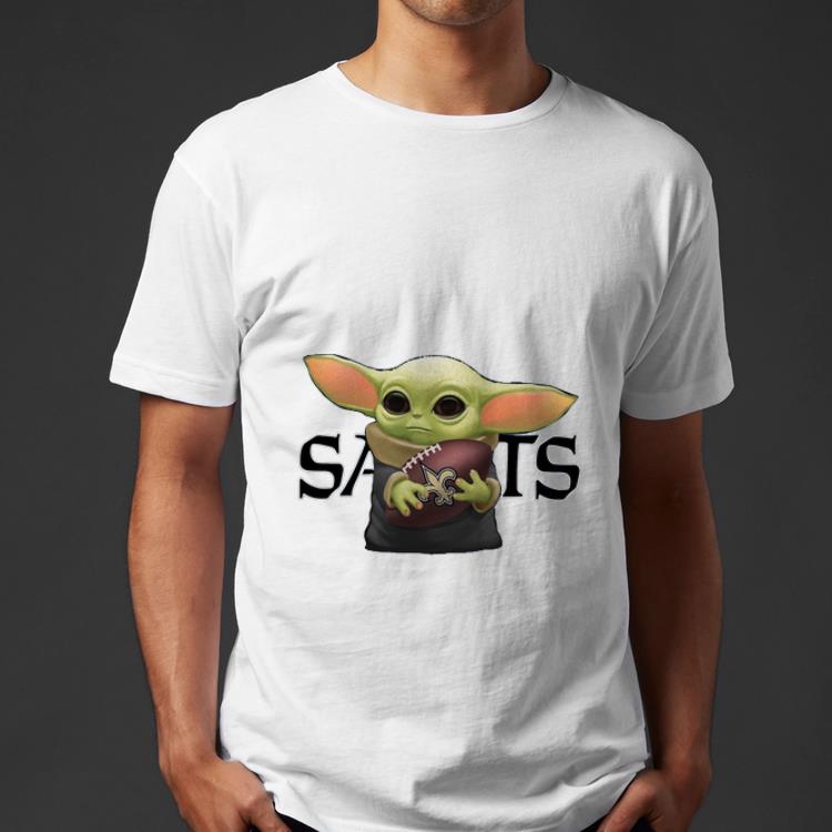 Top Baby Yoda hug Saints New Orleans shirt 4 - Top Baby Yoda hug Saints New Orleans shirt