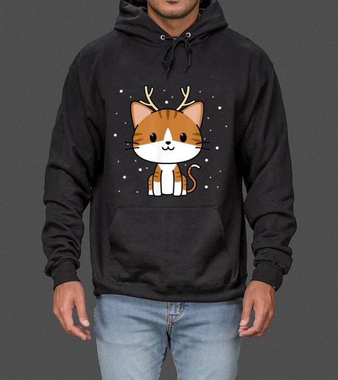 Top Cute Smile Cat Reindeer Costume Around Snow Christmas sweater 4 - Top Cute Smile Cat Reindeer Costume Around Snow Christmas sweater