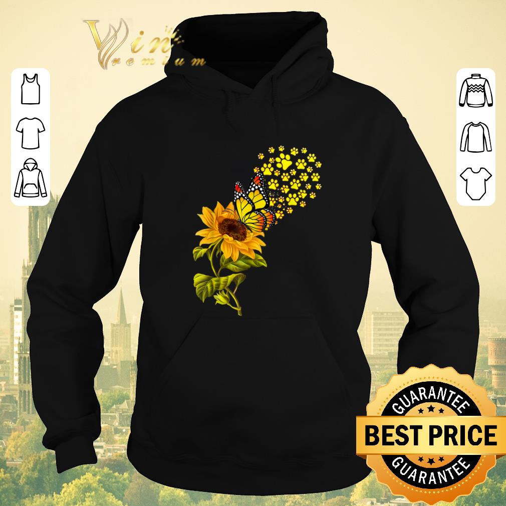 Top Dog Paw Sunflower And Butterfly shirt sweater Top Dog Paw Sunflower And Butterfly shirt sweater 4 - Top Dog Paw Sunflower And Butterfly shirt sweater