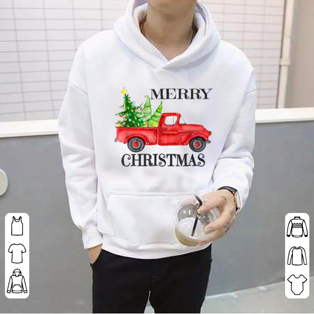 Top Merry Christmas Watercolor Red Truck with Farm Fresh Trees sweater 4 - Top Merry Christmas Watercolor Red Truck with Farm Fresh Trees sweater