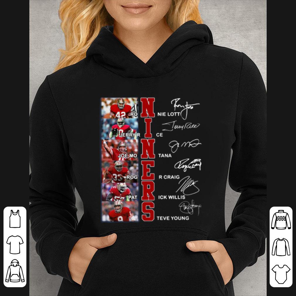 Top Niners Ronnie Lott Jerry Rice Joe Montana Steve Young Signatures shirt 4 - Top Niners Ronnie Lott Jerry Rice Joe Montana Steve Young Signatures shirt