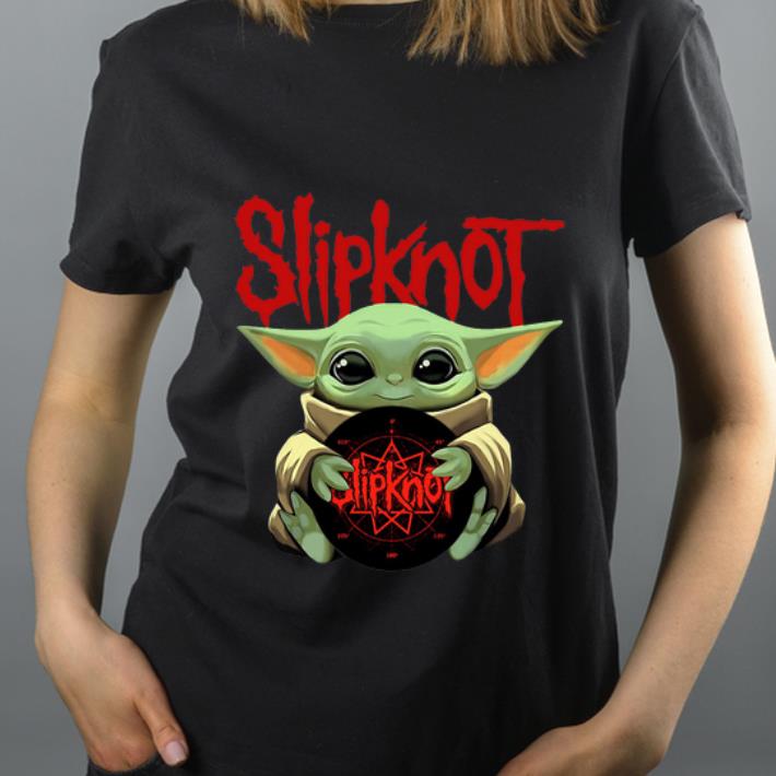 Awesome Baby Yoda Hug Slipknot shirt 4 - Awesome Baby Yoda Hug Slipknot shirt