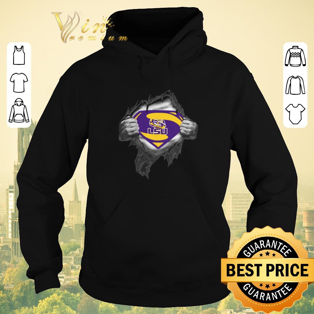 Awesome LSU Tigers inside me Superman logo shirt sweater 4 - Awesome LSU Tigers inside me Superman logo shirt sweater