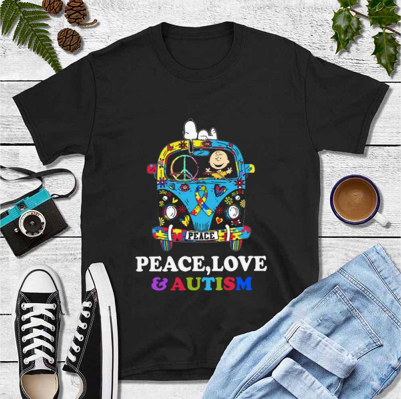Awesome Snoopy And Charlie Brown Peace Love Autism shirt 4 - Awesome Snoopy And Charlie Brown Peace Love Autism shirt