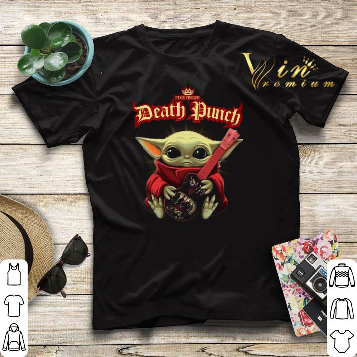 Baby Yoda hug Five Finger Death Punch guitar Star Wars shirt sweater 4 - Baby Yoda hug Five Finger Death Punch guitar Star Wars shirt sweater