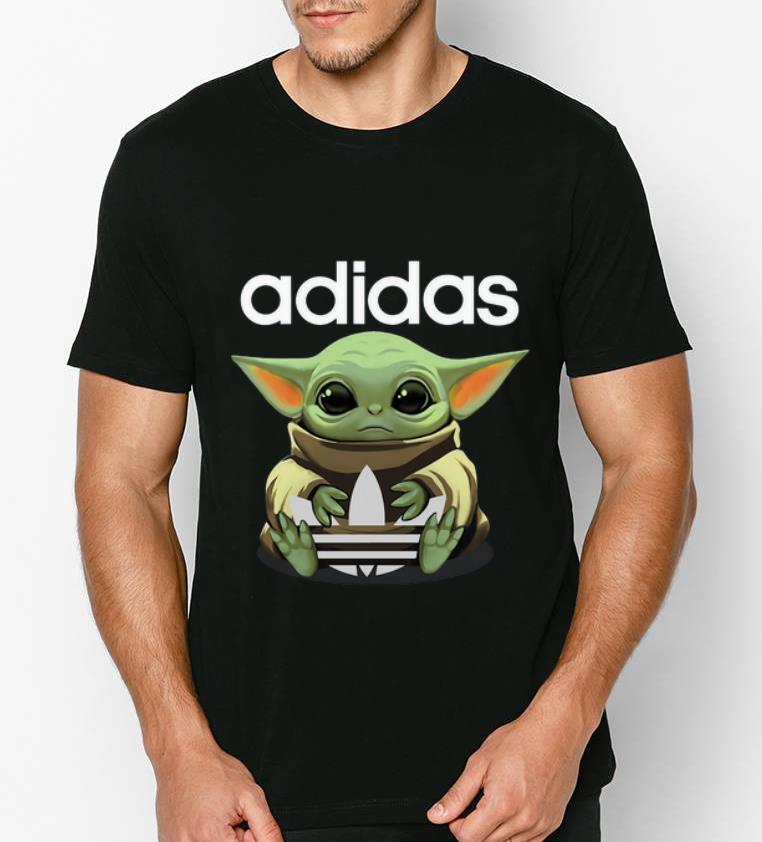Great Baby Yoda Hug Adidas shirt 4 - Great Baby Yoda Hug Adidas shirt