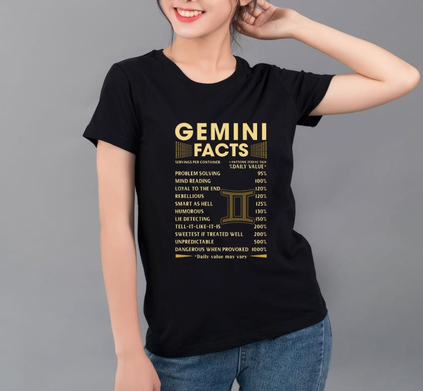 Hot Gemini facts Servings per container daily value shirt 4 - Hot Gemini facts Servings per container daily value shirt