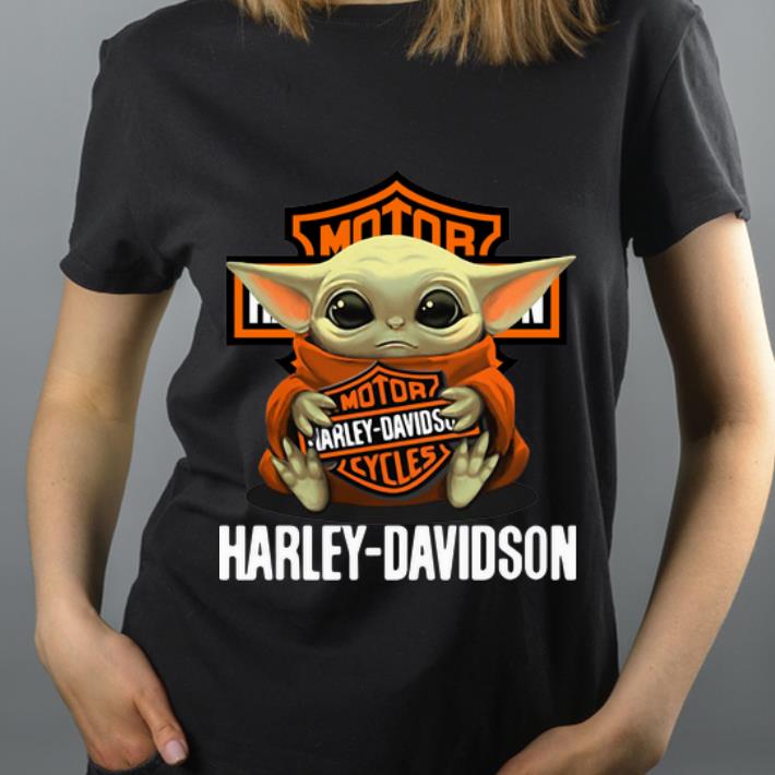 Hot Star Wars Baby Yoda Hug Harley Davidson shirt 4 - Hot Star Wars Baby Yoda Hug Harley Davidson shirt
