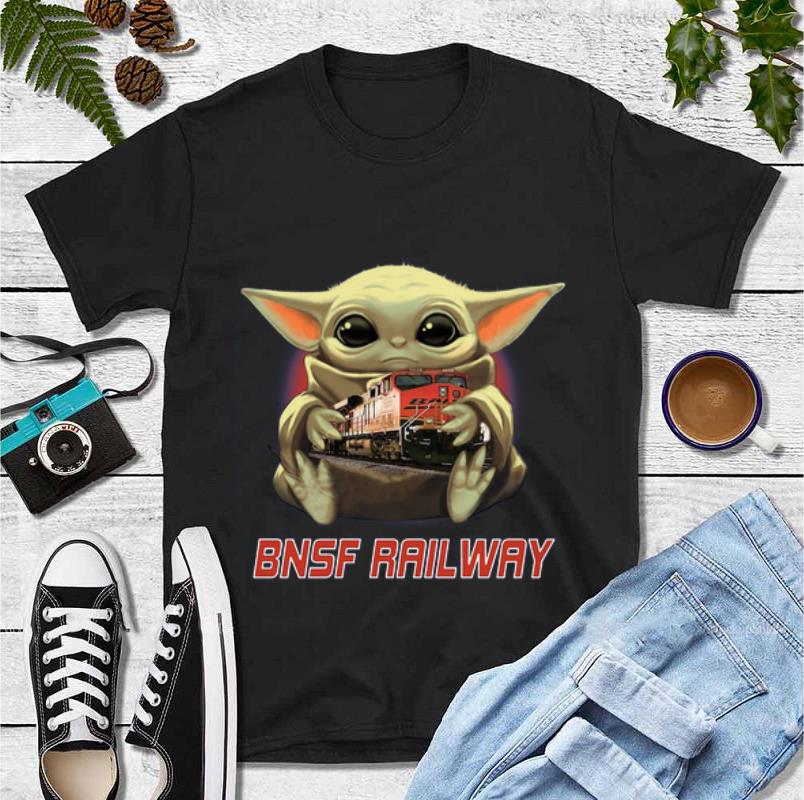 Nice Baby Yoda Hug BNSF Railway shirt 4 - Nice Baby Yoda Hug BNSF Railway shirt