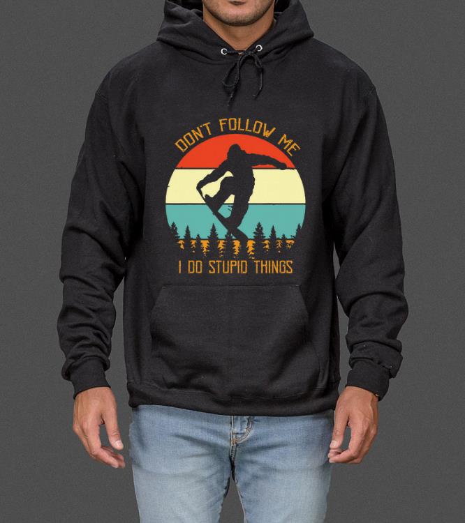 Nice Bigfoot snowboard don t follow me I do stupid things vintage shirt 4 - Nice Bigfoot snowboard don’t follow me I do stupid things vintage shirt